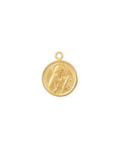 Charm San Francisco de Asís 11mm Bañado Oro y Plata