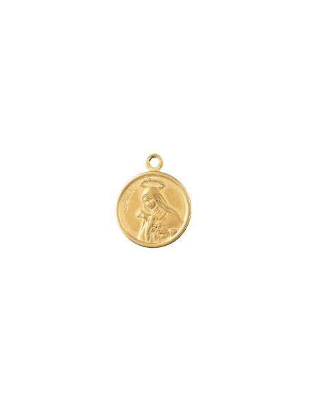 Charm Santa Rita de Casia 11mm Bañado Oro y Plata