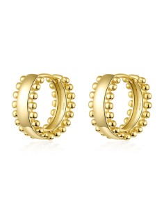 Pendiente Aro 2 Tira Bolita - 14*5mm 2