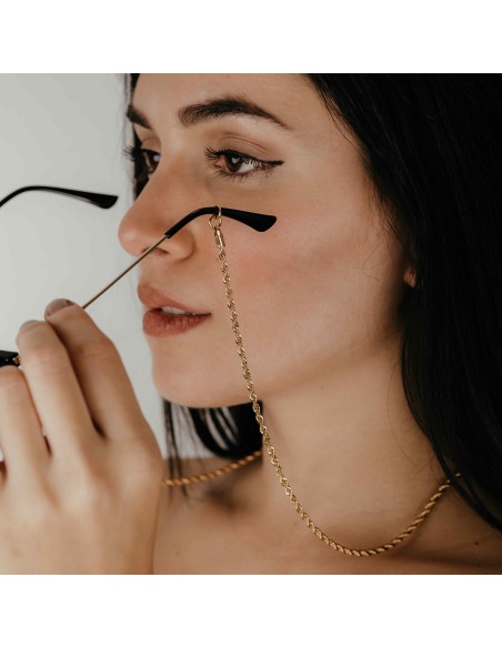 Cadena - Trenza Gafas Laton - 70cm - Bronce