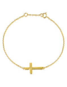 Pulsera Plata - Cruz 14mm 2