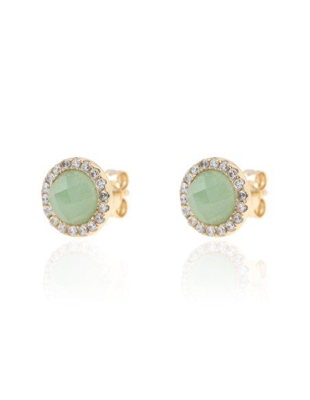 Pendientes Button - Circonita