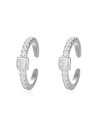 Pendientes Earcuff - Circonita Blanca