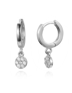 Pendientes Aro - Circonita Negra 2