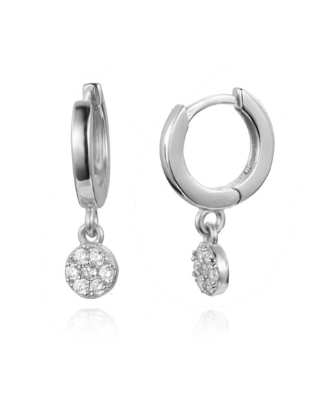 Pendientes Aro - Circonita Negra Pendientes Aro - Circonita Negra