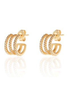 Pendientes Circonita - Triple 9*10 2