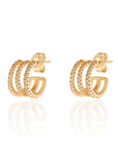 Pendientes Circonita - Triple 9*10