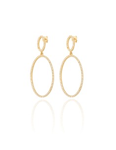 Pendientes Circonita - 20*35mm 2