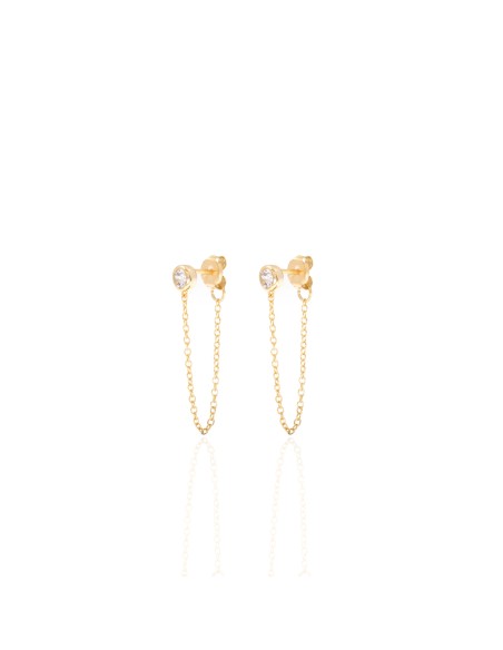 Pendientes Circonita - Cadena 50mm