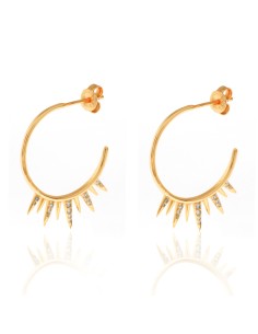 Pendientes Circonita - Semi Aro 27mm 2