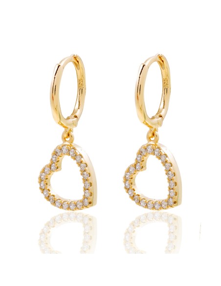 Pendientes Circonita - Corazon