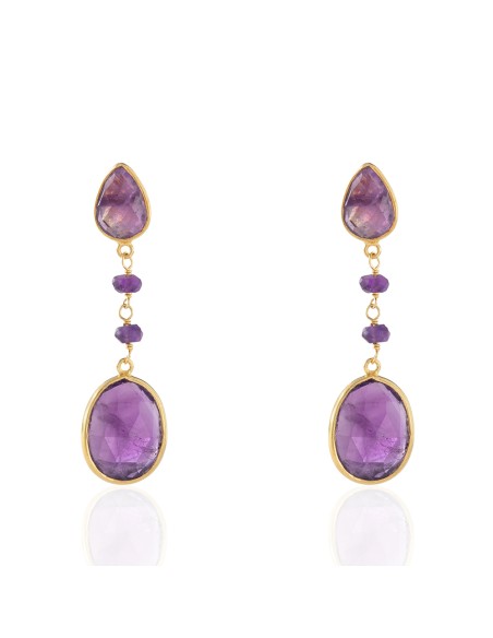 Pendientes Mineral - 43 mm - Bañado Oro