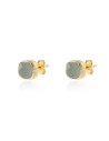 Pendientes Mineral - Cuadrado 8mm - Bañado Oro