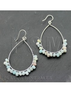 Pendientes Mineral - Lagrima - 35mm 2