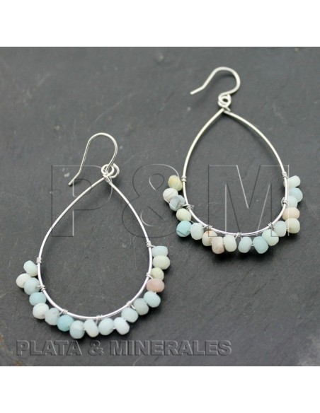 Pendientes Mineral - Lagrima - 35mm