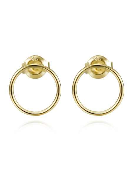 Pendientes Circulo - 9, 11, 13 mm - Bañado Oro y Plata Rodiada Pendientes Circulo - 9, 11, 13 mm - Bañado Oro y Plata Rodiada