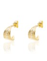 Pendientes Pluma Semi Aro - 14 mm