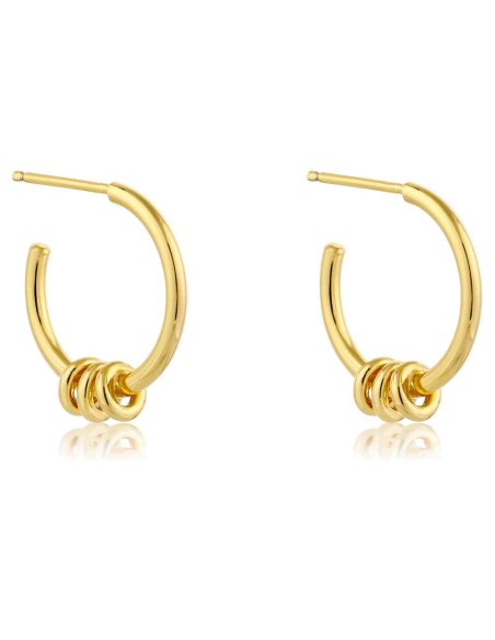 Pendientes Aro Circulo - 16 mm - Bañado Oro y Plata Rodiada Pendientes Aro Circulo - 16 mm - Bañado Oro y Plata Rodiada