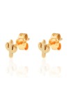 Pendientes Cactus - 6 mm - Bañado Oro y Plata Rodiada