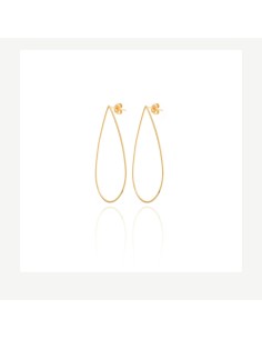 Pendientes Lagrima - 22, 30 y 50 mm - Bañado Oro and Plata Rodiada 2