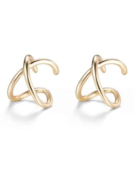 Pendientes Earcuff - Cruz 9 mm - Bañado Oro and Plata Rhodium Pendientes Earcuff - Cruz 9 mm - Bañado Oro and Plata Rhodium