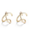 Pendientes Earcuff - Cruz 9 mm - Bañado Oro and Plata Rhodium