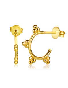 Pendientes Semi Aro - Bolitas - 18 mm 2