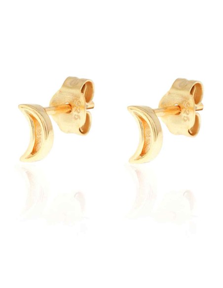 Pendientes Luna - 6*4mm - Bañado Oro and Plata Rodiada