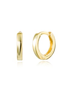 Pendientes Aro - 10mm - Bañado Oro y Plata Rodiada 2