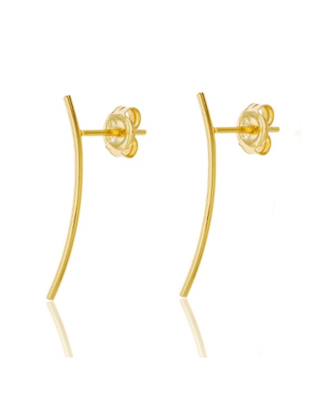 Pendientes Plata - Palo 24 mm - Bañado Oro y Plata Rodiada Pendientes Plata - Palo 24 mm - Bañado Oro y Plata Rodiada