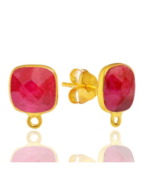 Accesorios Pendiente - Cuadrado - 8 mm