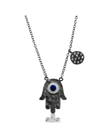 Collar Circonita - Fatima Mano con Ojo Collar Circonita - Fatima Mano con Ojo