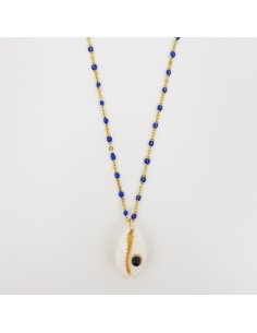 Collar Mineral - Concha - Enamel - 50+5cm - Bañado Oro 2