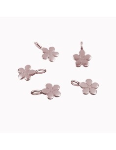 Charm Plata - Flor 13mm 2