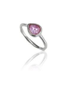 Anillo Mineral - Lágrima 7*8 - Baño en Oro de 18k y Plata Rodiada 2