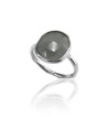 Anillo Mineral - 14*12 mm - Plata Rodiada - 16 - Rubi