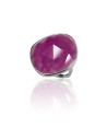 Anillo Mineral - 27*25 mm - Plata Rodiada - 16 - Rubi