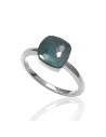 Anillo Mineral - Plata Rodiada - 16 - Rubi