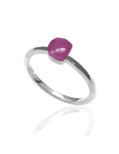 Anillo Mineral - Plata Rodiada - 16 - Rubi 2