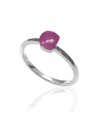 Anillo Mineral - Plata Rodiada - 16 - Rubi