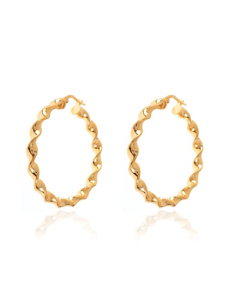 Pendientes Trenzado Aro - 37 mm