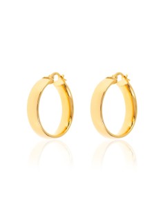 Pendientes Aro - 2*6mm - Bañado Oro y Plata Rodiada 2