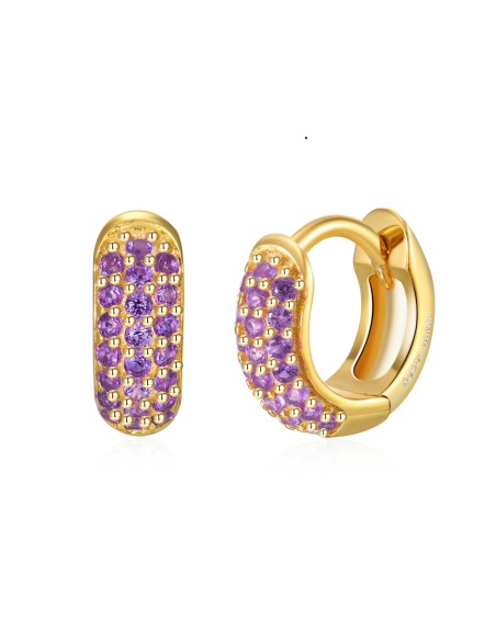 Pendiente Aro - Circonita - 10 mm