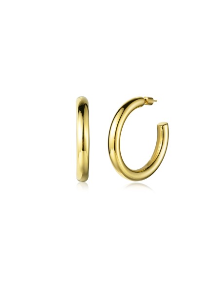 Pendiente Aro Acero - 62, 52 y 42 mm - Bañado Oro