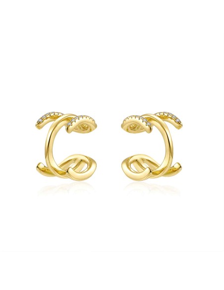 Pendientes Aro - Earcuff - Circonita Pendientes Aro - Earcuff - Circonita