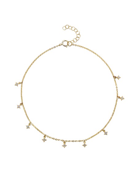 Tobillera Circonita - Charm 3mm - 22+3 Cm