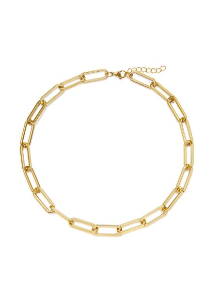 Collar Acero - Eslabon - 38+4cm y 45+5cm