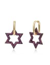 Pendientes Circonita - Bronce - Estrella 24mm