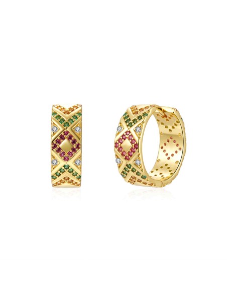 Pendientes Circonita - Aro - Circonita Multi