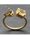 Anillo Mineral - Plata Chapado Oro